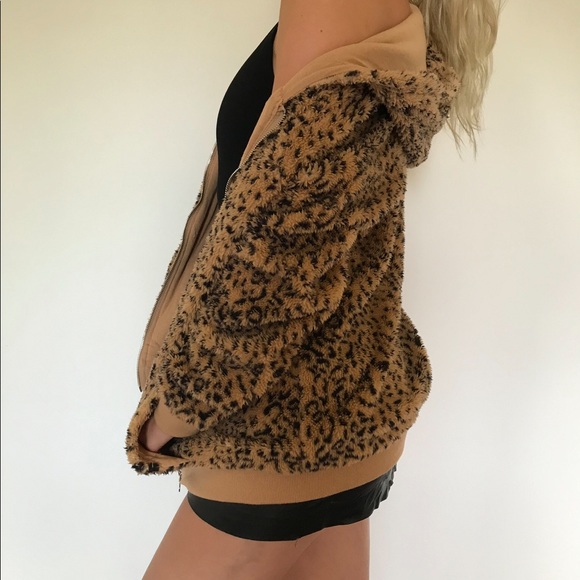 La Hearts Jackets & Blazers - PacSun L.A. Hearts cheetah print fuzzy jacket